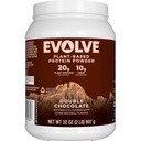Evolve Plant Based Protein Powder, Double Chocolate, 20g Vegan Protein, Dairy Free, No Artificial Flavors, Non-GMO, 3g Fiber, Exclusive, 2 Pound (Packaging May Vary)