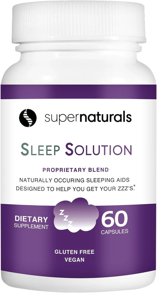 Health Sleep Solution, Sleep Supplement for Aikuinen, Magnesium ja Melatonin for Sleep Tarjoaa Natural Sleep Support, Vegan Ingredients, Gluteeniton Magnesium Sleep Supplement, 60 kapselia