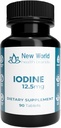 Uusia World Health tuotemerkkejä 12,5 mg Jodi Tabletit - 90 tablettia - Essential Trace Mineral for Growth, Kilpirauhasen & aineenvaihdunta - Helppo niellä, korkea teho, nopea imeytyminen