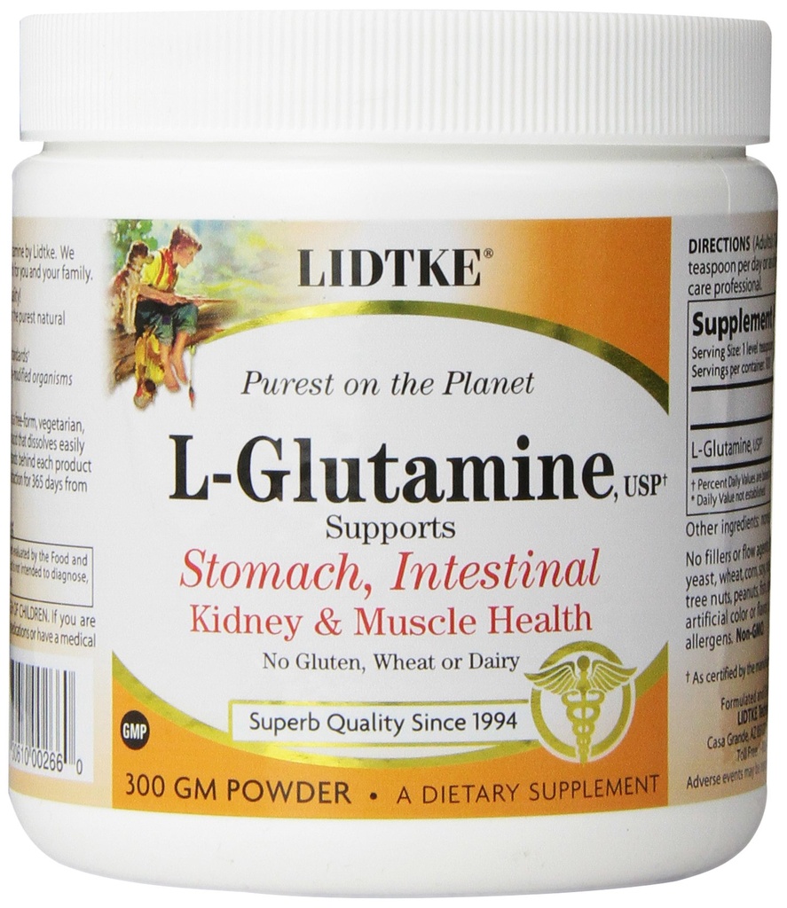 Lidtke Technologies L-glutamiinijauhe, 300 Gram
