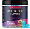 Totaria Creatiini Monohydraatti Gummies for Men & Women 5000mg Sugar Free Pre-Workout täydentää Creatiini lihasvoimaa, lihasten rakentaja, energia Boost, vegaaninen, Blueberry Flavor, 120 kreivi