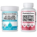 Lääkärin valinta - Optimal Gut Health Bundle: 60 miljardia Probiootti 60ct + Dgestive Enzyme 180ct for digestive Comfort and Immune Support - Value Bundle