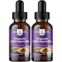 Nature Craft USDA Organic Ashwagandha Liquid Drops - Liquid Ashwagandha juuriuute stressiä ja mielialatukea varten - maukas Adaptogeeninen Tincture Non GMO Vegaani gluteeni ja sokeriton (2 Pack)