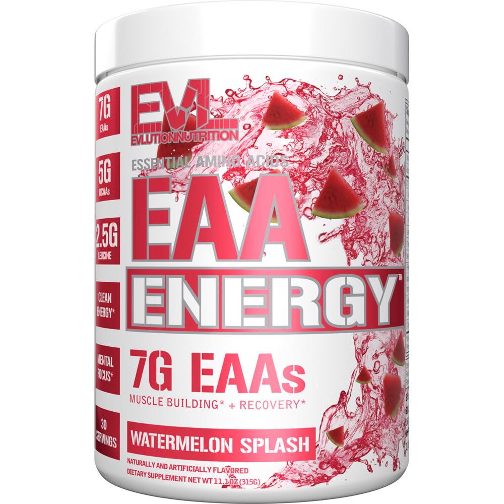 EAA:t Aminohapot Powder - Energizing EAA Essential Aminohapot Pre & Post workout Powder for Muscle Building Energy and Recovery Support 7g per Serving Plus 5g BCAAs (Watermelon, 30 Servings)