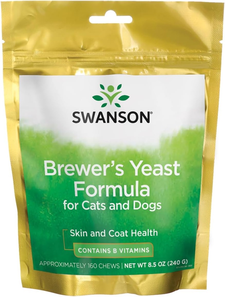 Swanson Brewer Yeast Formel för katter och hundar 160 Chews