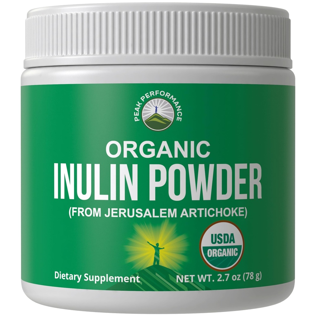 Organic Inulin Powder Natural Prebiotic Fiber for Gut Health. USDA Organic Raw Plant Based Vegan Prebiootit FOS Supplement Jerusalem Artisoke. HSA + FSA-tukikelpoiset vitamiinit Ainoastaan hyväksytyt