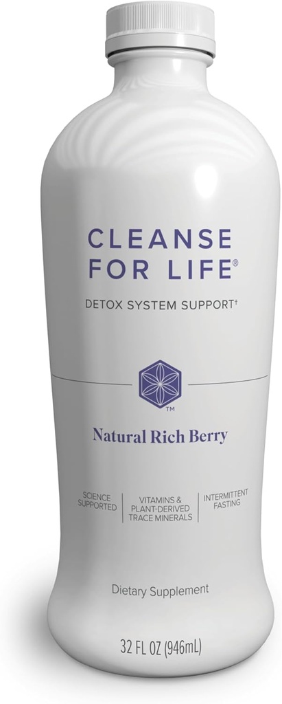 Isagenix Cleanse for Life - Detox Cleanse Drink with B12-vitamiini, Niasiini ja B6-vitamiini kokonaiswellness - 32-Juomapullo (Luonnon Rich Berry Flavor), Pakkaus Toukokuu Vary