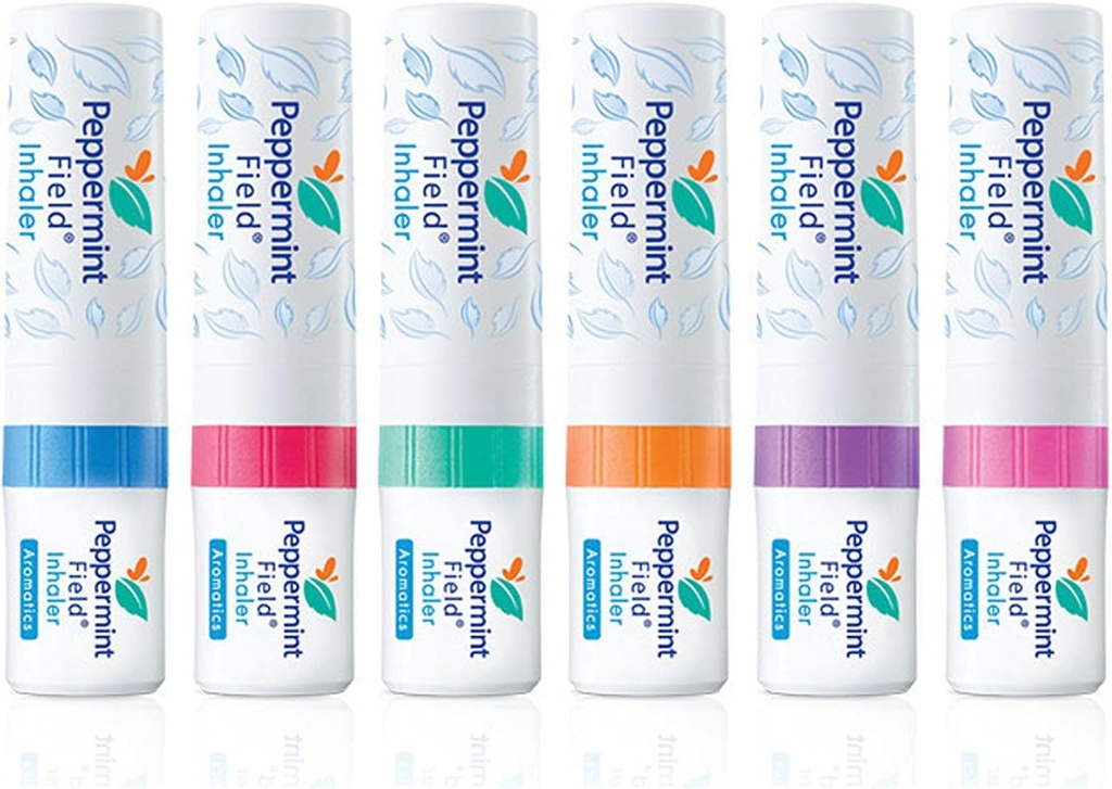 Peppermint Field Nasal Inhaler - Strong Peppermint Thai Inhaler - Pack med 6