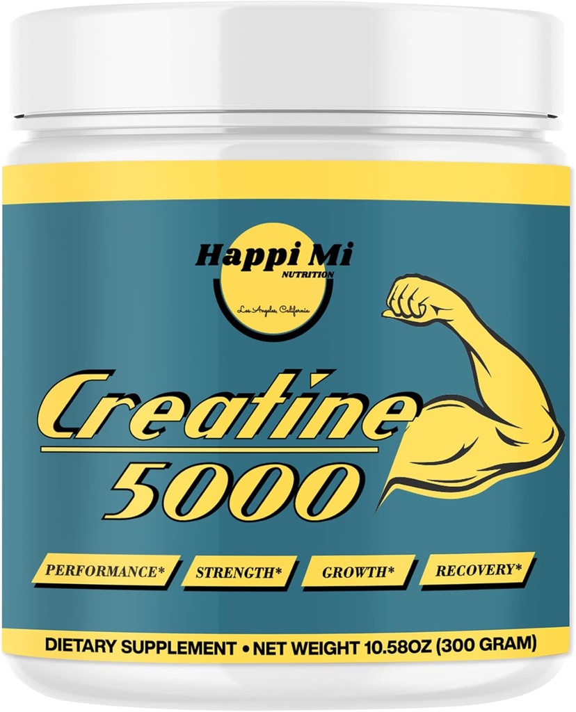 Micronized Creatine Monohydrate Powder, Unflavored, Pre Workout, Post Workout, Recovery, Muscle Building, Improve Athletic Performance, 300 Gram, 5000mg per portion, 60 portioner
