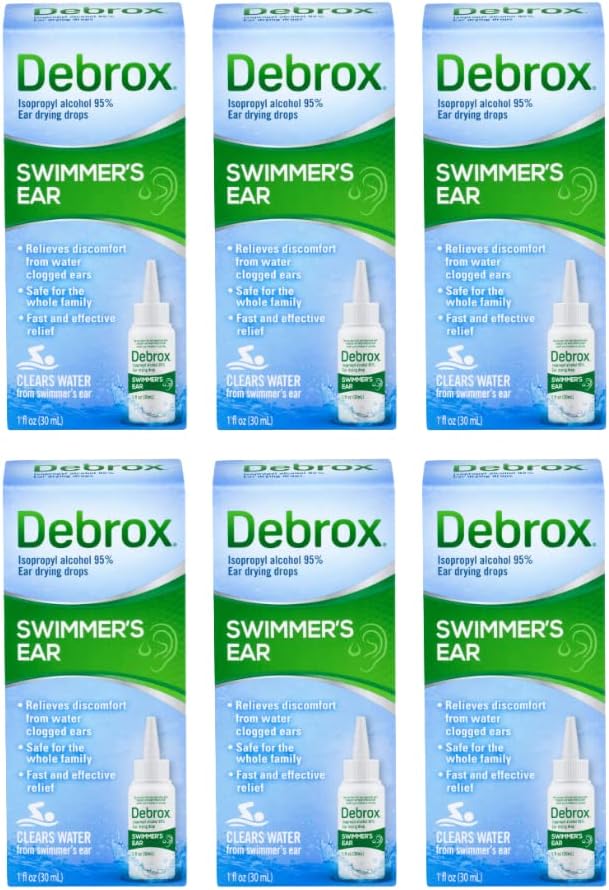 Debrox Swimmerin korvan kuivaustippa aikuisille ja lapsille, 1 fl oz. (Pack of 6)
