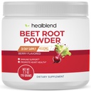Healblend Organic Beet Root Powder - Nitric Oxide Beets, Healthy Blood Pressure Support, Blood Circulation Superfood Blueberry smaksatt - 30 portioner