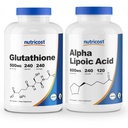Nutricost Alpha Lipoic Acid 600mg, 240 Caps Glutatione 500mg, 240 Caps