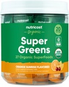 Nutricost Organic Super Greens (Orange Sunrise Flavored) 20 Sticks - Gluteeniton, ei-GMO
