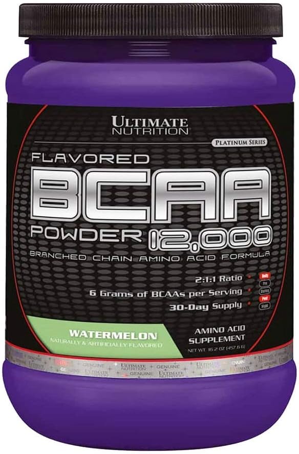 Ultimate Nutrition Flavored BCAA Powder - Kofeiini Ilmainen 3g Leucine 1.5g Valine 1,5g Isoleusine - Post Treout Aminohappo täydentää, viinirypäle, 30 tarjoilua