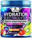 Hydraation Elektrolyyttijauhe 1200 mg - Päivittäin nestemäinen Replenisher Drink Mix - Elektrolyytti Kertoo mineraalit, kaliumin ja todellisen suolan, Keto, ei-GMO - Tasty Fruit Flavor Electrolytes - 60 tarjoilut