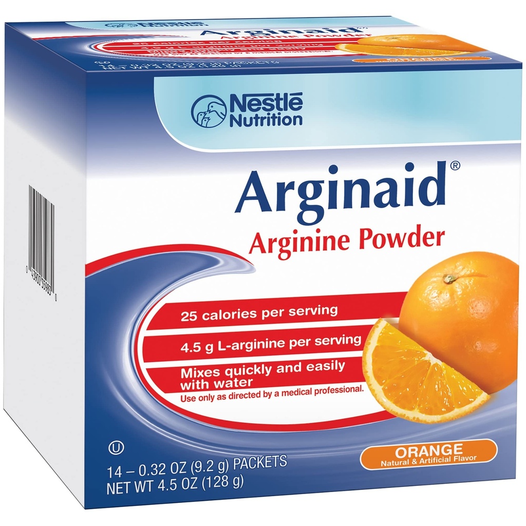 Nestle Arginaid Oral Supplement Orange 0.32 oz. Paketti 14 Ct