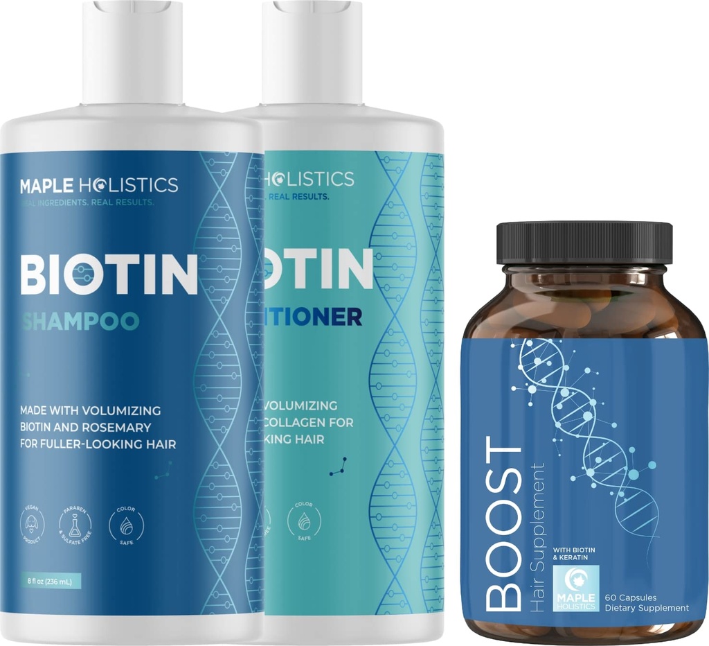 Biotin Shampoo ja hoitoaine ja hiusten täydentää - Biotin hiusten kasvua täydentää Plus Rosemary ja Volumizing Shampoo ja hoitoaine Set - Rosemary Biotin ja Collagen hiukset paksuntamiseen tuotteita