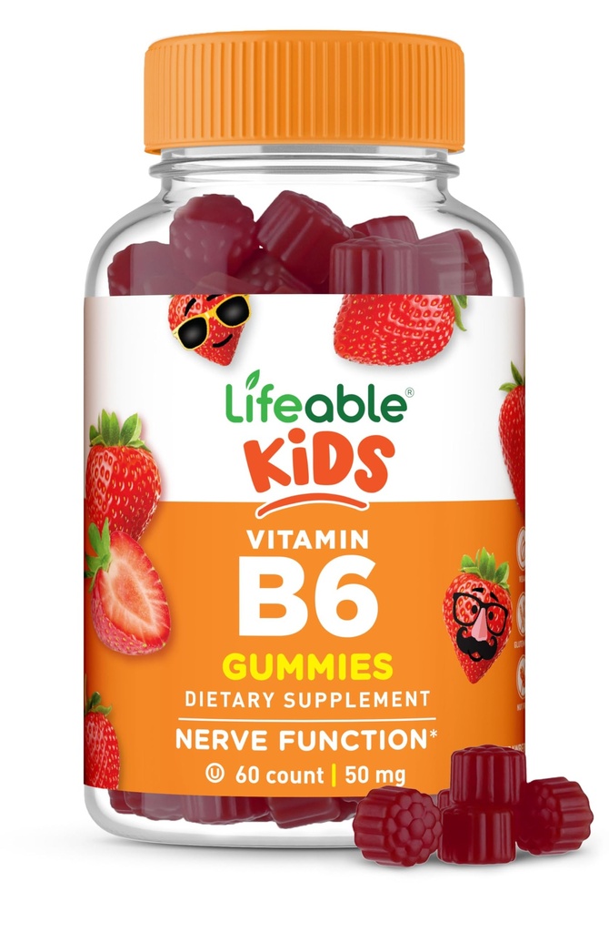 Elinkelpoinen B6-vitamiini Gummies lapsille ...............