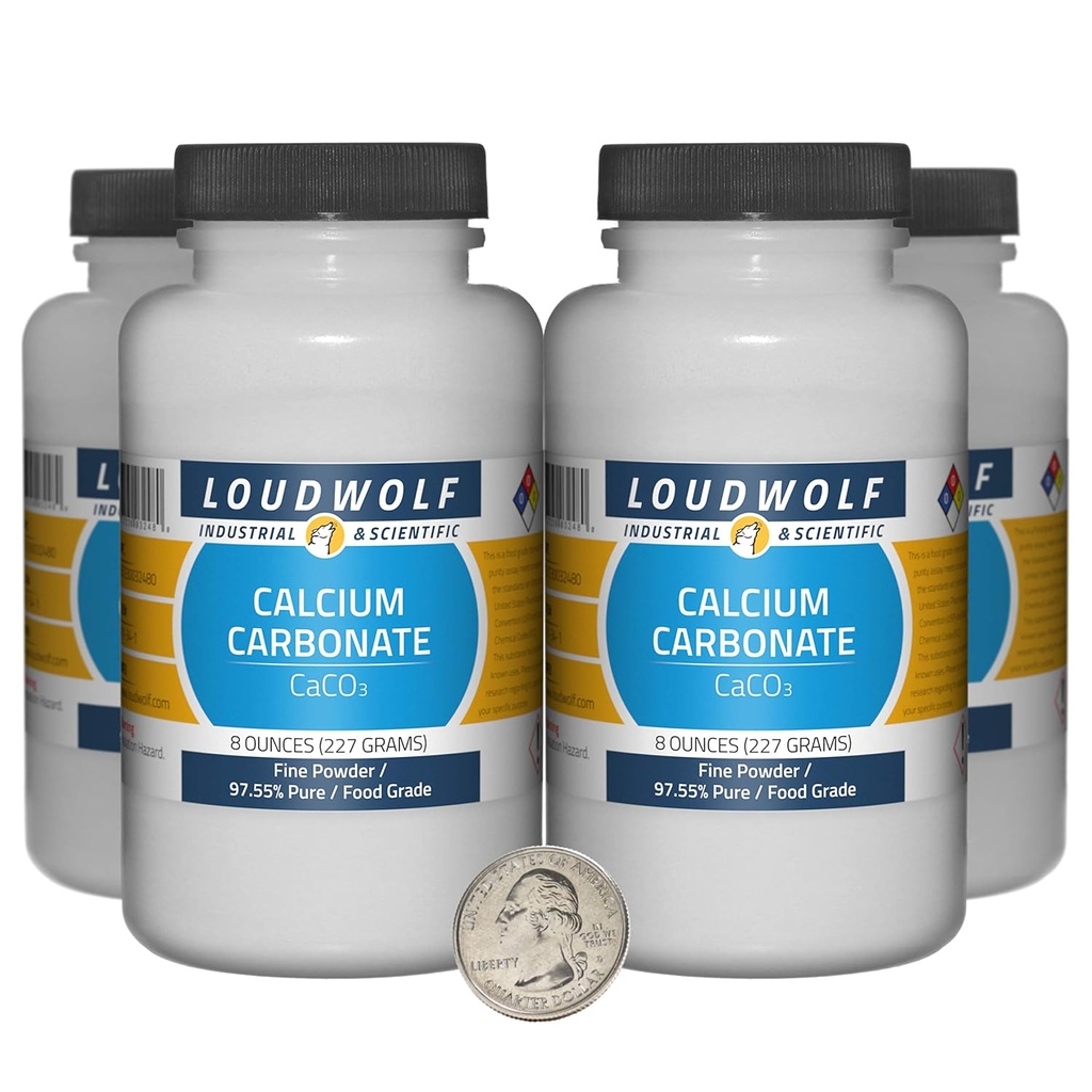 Kalsiumkarbonaatti / 2 punta / 4 pulloa / 97,55% Pure Food Grade/Fine Powder