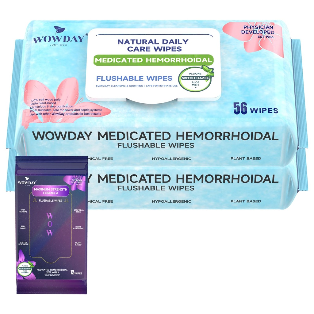 Flushable Peräpukamat Wipes ... Lääkekuuri Hazel Wipes Ph Balanced... 112 Count Tuoksu Ilmainen Aikuisten peräpukamat hoito Noita Hazels Wipe for Butt Itch Relief Rauhoittava
