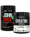 Jacked Factory X John Wick - Wick Mode Pre Treenout Powder (Osaka Cherry Blossom, 40 Servings) & Creatiini Monohydraatti Powder (Aromiton, 30 tarjoilua)
