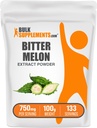 BulkSupplements.com Bitter Melon Extract Powder - Bitter Melon Supplement, Bitter Gourd Extract - Herbal Supplement, Gluteeniton, 750 mg per Tarjoilu, 100g (3.5 oz) (pakkaus 1)
