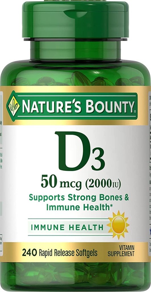 Luonnon palkkio D 2 000 IU Softgels