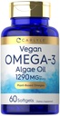 Carlyle Vegan Omega 3 Täydennysosa ... 1290 mg 60 Softgels...