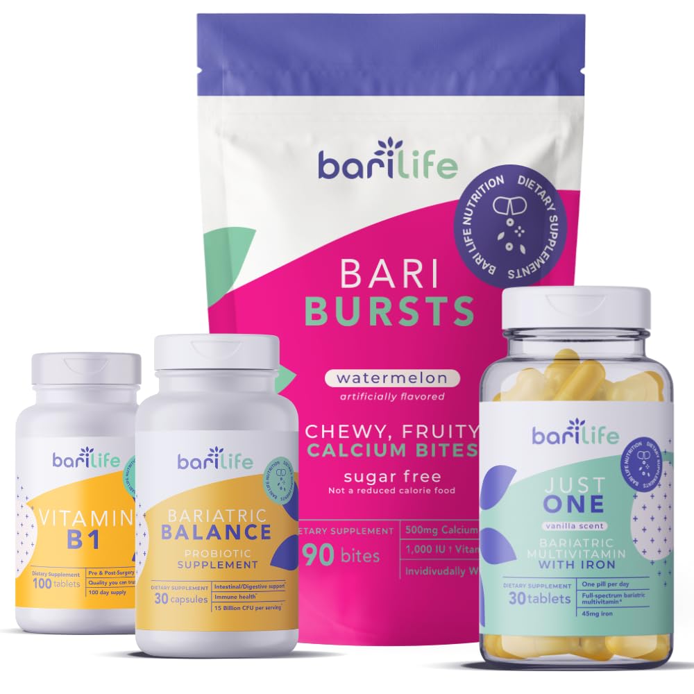 Bari Life Gastric Sleeve, Gastric Bypass Vitamin och Supplement Starter Kit (Watermelon)