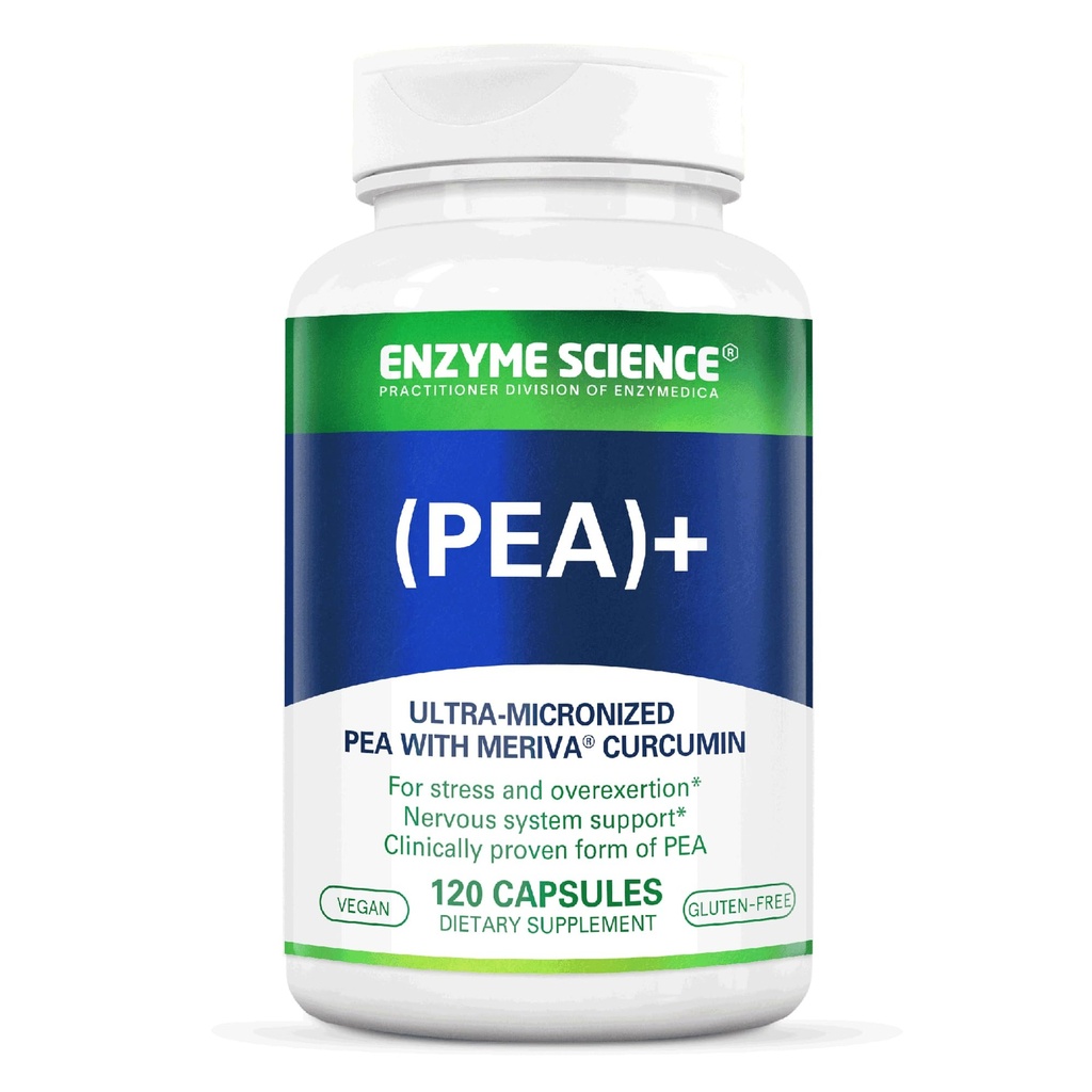 Enzyme Science Pea + Turmeric Curcumin täydentää fysiologista tukea auttaa tukemaan hermo-, immuuni-, & lihaksisto - 120 kapselia