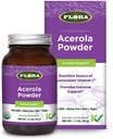 Flora - Acerola Powder, Daily Immuuni Booster, C-vitamiinia, Gluteeniton & Vegan C-vitamiini Antioksidanttijauhe, 1,7-oz. Lasipullo