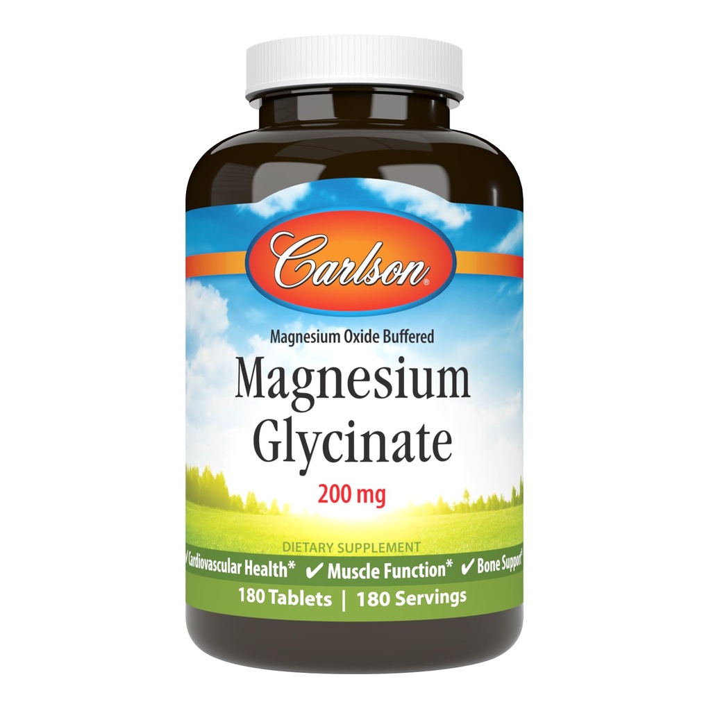 Carlson Celated Magnesium 200 mg, 180 tablettia