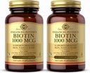 Solgar Biotin 1000 mikrog, 250 kasviskapselia (pakkaus 2) - Tukee tervettä ihoa, kynsiä ja hiuksia - energian aineenvaihduntaa - Tehostettu - Ei-GMO, Vegaani, Gluteeniton, Maitotuotteeton, Kosher - 500 tarjoilua