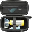 RAIACE Hard Travel Storage Case kompatibel med Asthma Inhaler, Inhaler Holder Asthma Bag med mesh ficka för medicin och tillbehör. (endast fall) - Svart