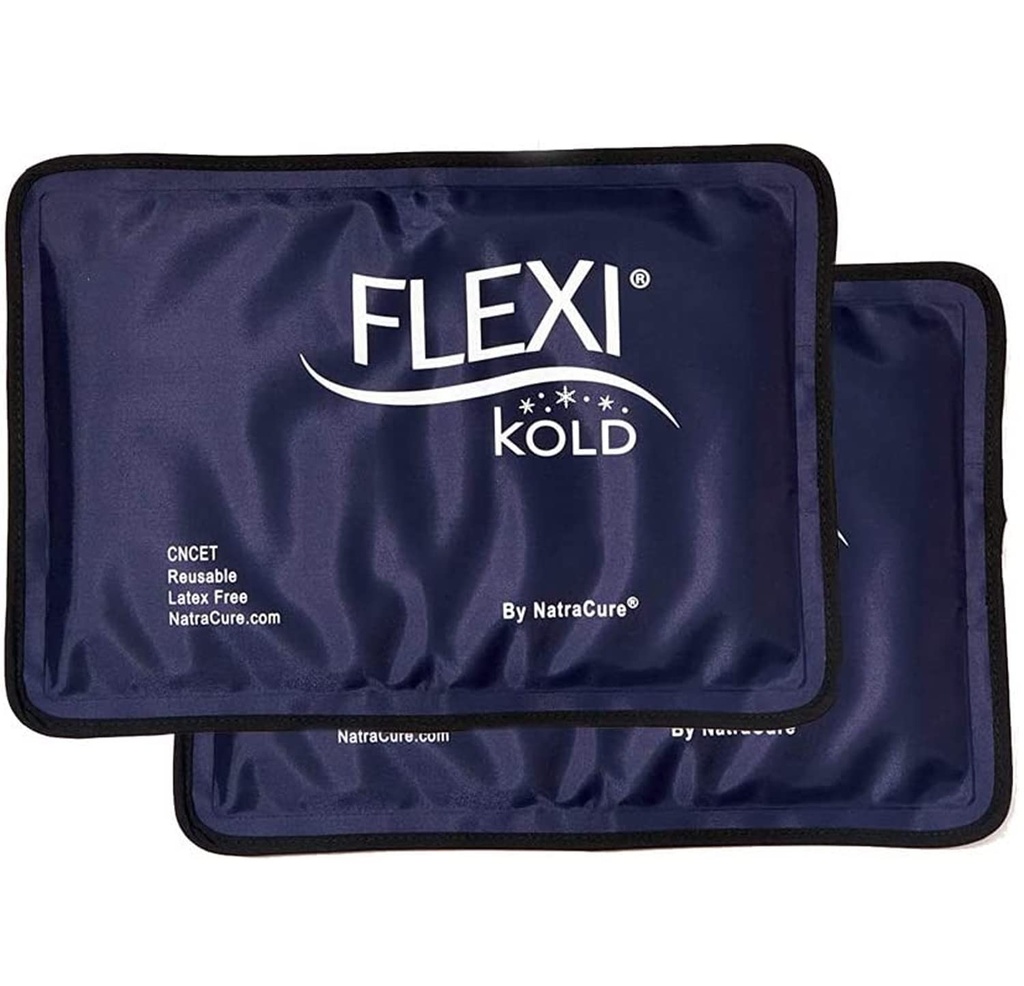 2 FlexiKold Gel Ice Packs - Ice Packs for Injuries Reusable, Back Pain Relief, Knee Ice Pack Wrap, After Surgery, Ice Pack för Knee - 6303-COLD-2PK av NatraCure - Medium - 2PK