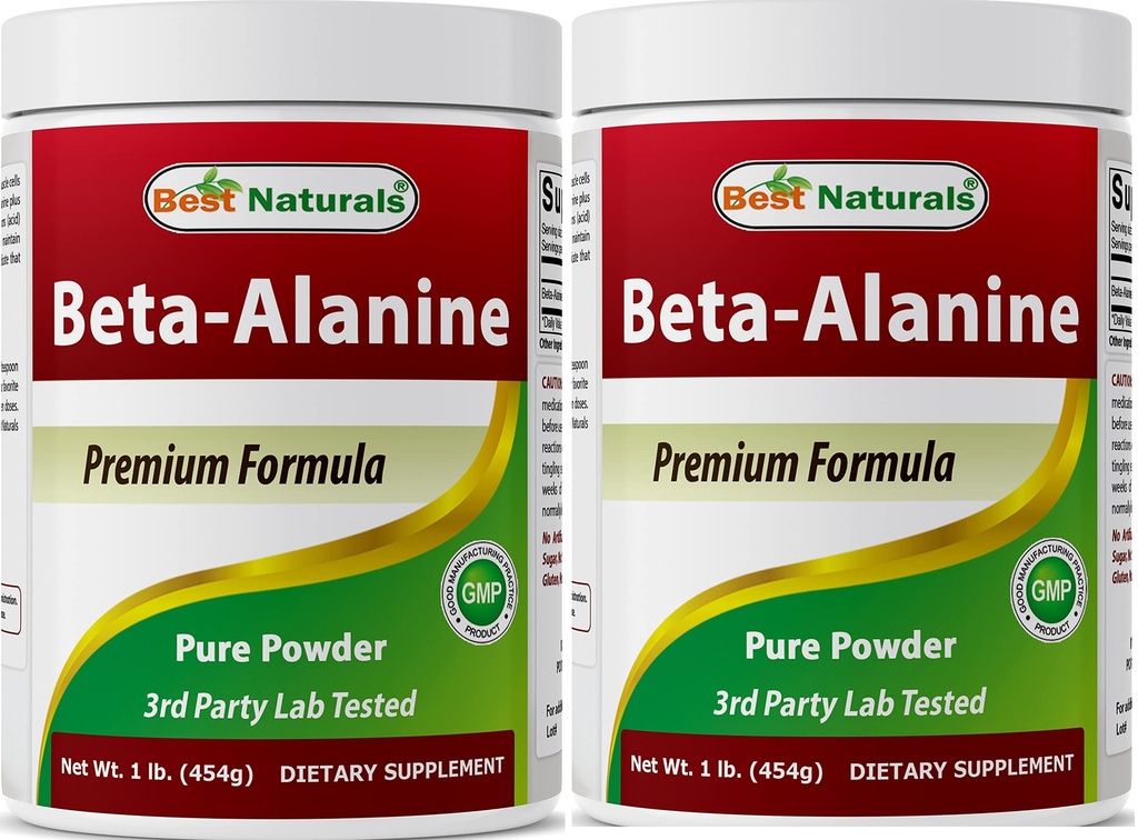 Bästa natur Beta Alanine Pure Powder 1 pund (1 LB (Pack of 2)