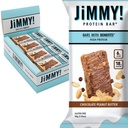 Jimmybar! Suklaa maapähkinävoi proteiinipatukoita 18g proteiinipatukkaa, 6g vähäsokerista - 12 kreivi - 58g terveyspatukkaa - Funktionaalinen välipala aitojen maapähkinöiden ja käsin juodun suklaan kanssa