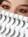 Luonnollinen kissa silmäripsit Väärä Lashes Wispy 14mm Väärä silmäripsien luonnollinen ulkonäkö 0,1MM Ohut yhtye Strip Lashes Pack C C Curl tekosilmäripsiä Wispy Cat silmälaseja 3D tilavuus Siligli Lashes 7 pari