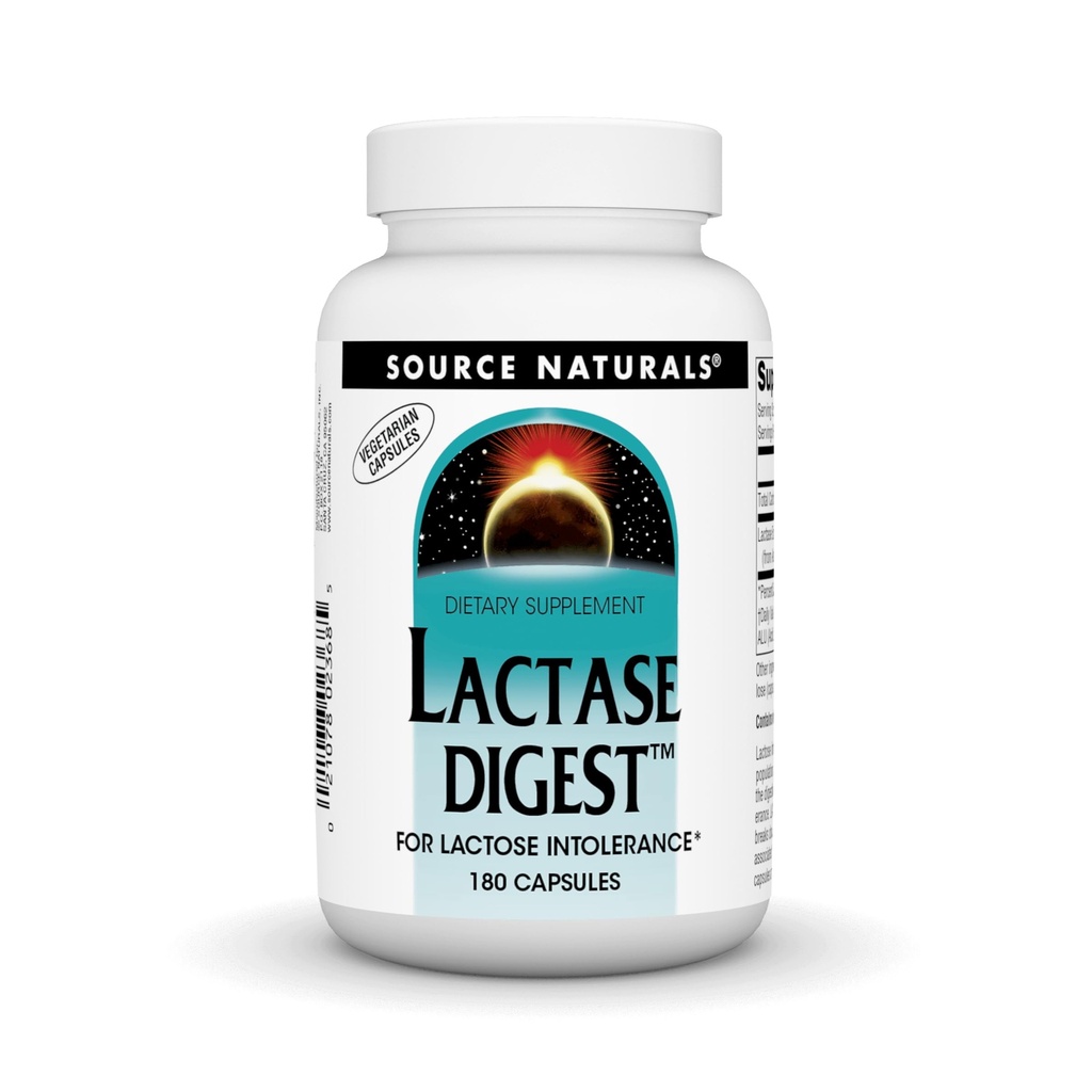 Source Naturals Lactase Digest, Laktoosi-intoleranssi* - 180 kapselia