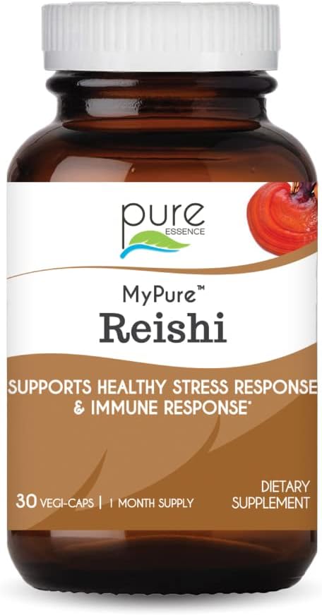 PURE ESIDENCE LABS MyPure Reishi Organic Sienet Supplement - 100% Real Mushroom ote Immuunituki, Stressi Relief, Build Energy (30 kapselia)