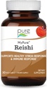 PURE ESIDENCE LABS MyPure Reishi Organic Sienet Supplement - 100% Real Mushroom ote Immuunituki, Stressi Relief, Build Energy (30 kapselia)
