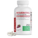 Bronson Resveratrol 500 Complex Standarded Trans-Resveratrol + Rypäleensiemen- ja punaviiniuute, 250 kapselia