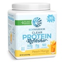 Sunwarrior Clear Protein Powder Plant-Based Water Mix, vegaaninen ja virkistävä proteiini- ja nesteytys täydentää 10g per tarjoilu Persikka mango makua 420g Tub 30 tarjoilut