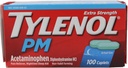 TYLENOL PM Extra Strength Kipu Reliever / Yöllä uniapu Caplets 100 ea