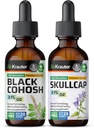 BIO KRAUTER Musta Cohosh Tincture 2 Fl. Oz. & Skullcap Tincture 2 Fl. Oz.