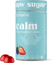 Vita5 Low Sugar Calm Magnesium Gummies, 125 mg magnesiumsitriittiä, luonnon marjamakua, vegania, gluteeniton (50 Ct)
