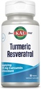 KAL Turmeric Resveratrol Supplement, Antioxidant Support, Supplying 475 mg Turmeric Curcumin, Heart Health och Joint Health Support, Rapid Disintegration, 60-dagars garanti, 30 portioner, 30 tabletter