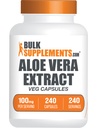 BulkSupplements.com Aloe Vera Kapselit - Aloe Vera Extract, Aloe Vera Supplement - Herbal Supplement, Gluteeniton, 1 kapseli per Serving, 240 Veg Kapselit (Pack of 1)
