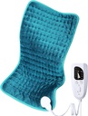 Electric Lämmitysalusta takaisin/Shoulder/Neck/Knee/Leg Pain Relief, 6 Nopea Lämmitysasetukset, Auto-Off, Kone Pestävä, Kostea kuiva lämpö vaihtoehtoja, Erittäin suuri 12"x24"